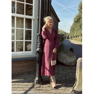 Mara long dress dark pink