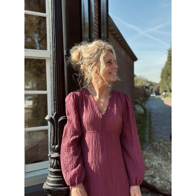 Mara long dress dark pink
