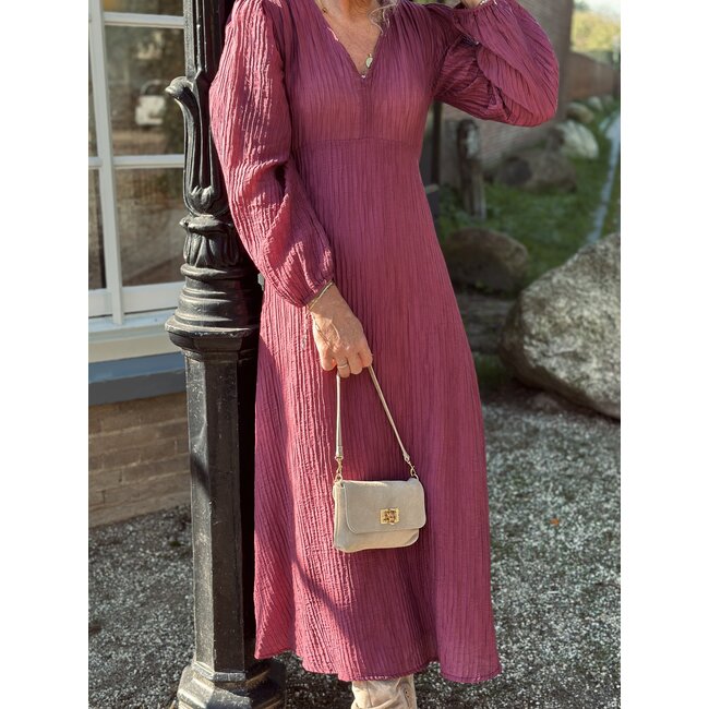 Mara long dress dark pink