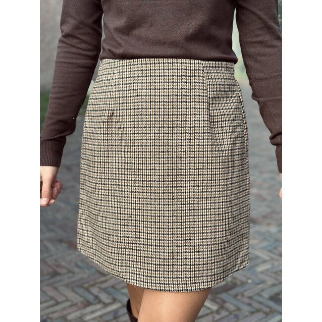 Dialla skirt camel/black print