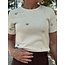 Gerdiena top suède beige/glitter