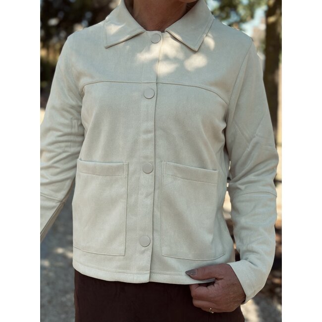 Emarly jacket suède beige