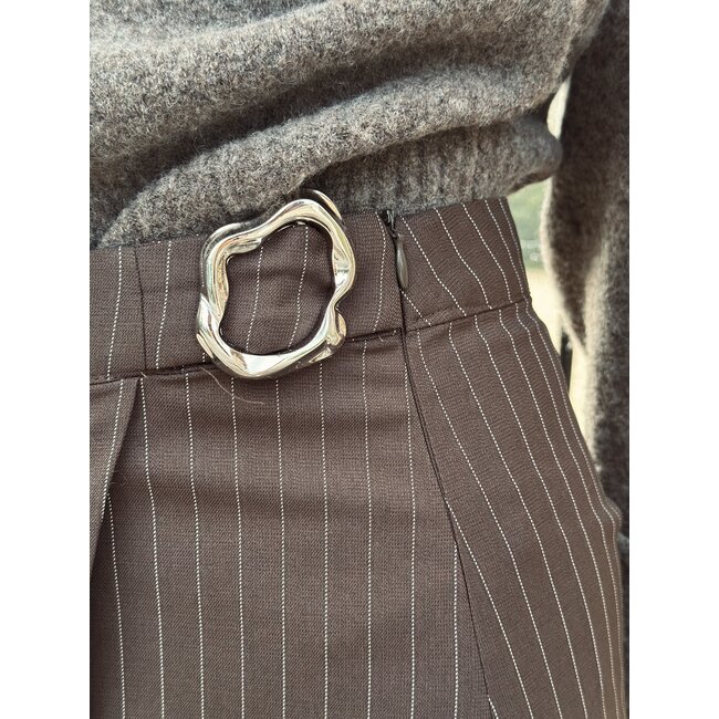 Made Public Made public Jade skirt brown stripes