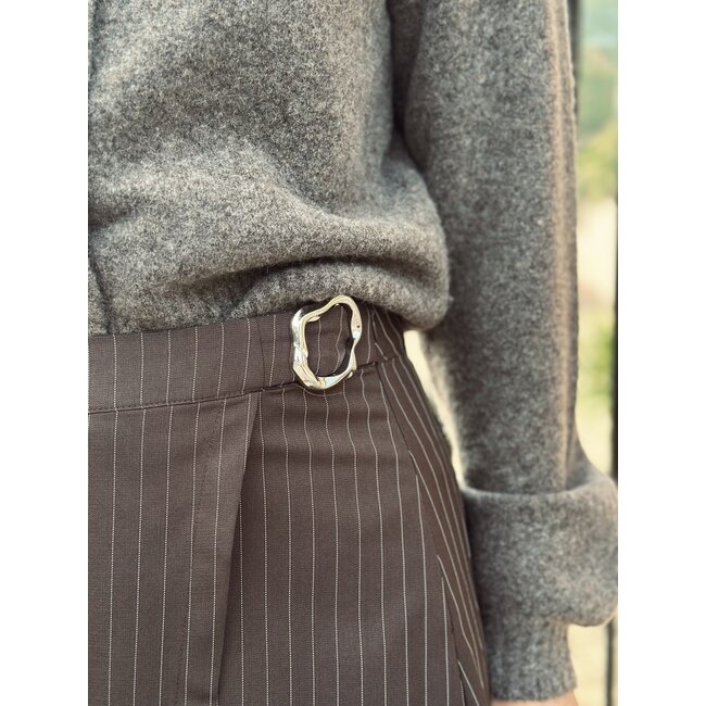 Made Public Made public Jade skirt brown stripes