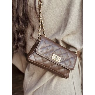 Roos bag leather look brown