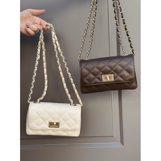 Roos bag leather look brown