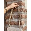 Roos bag leather look beige