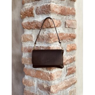 Marly leather look bag brown