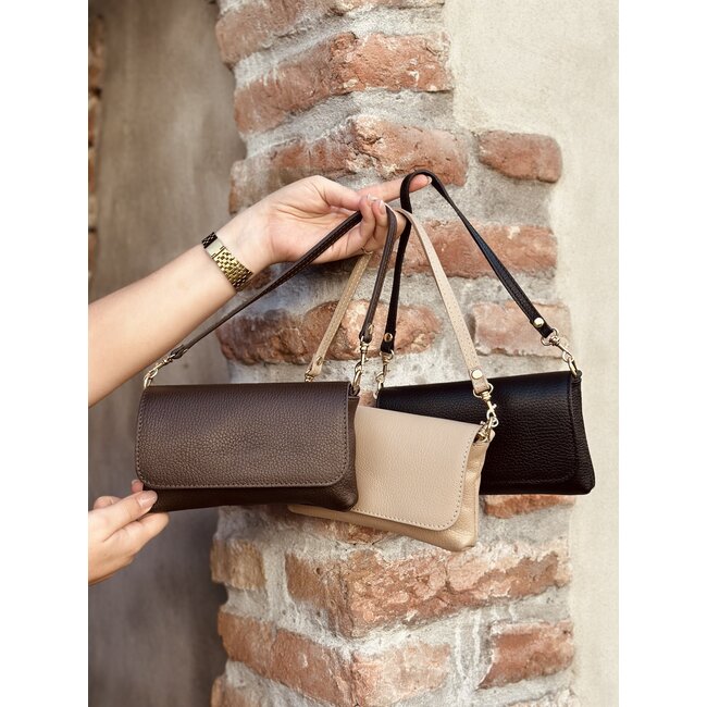 Marly leather look bag black