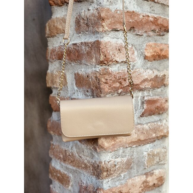 Marly leather look bag sand