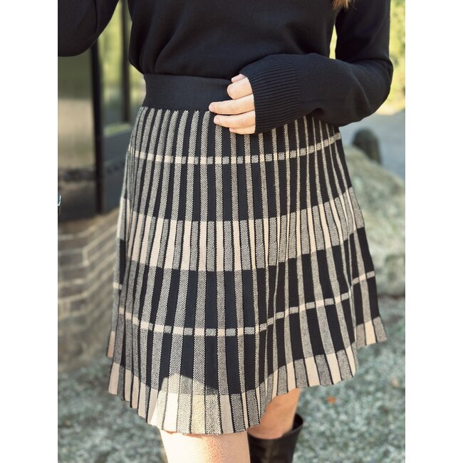 Emaly skirt camel/black print