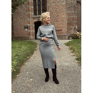 Rosita set sweater + skirt grey One Size