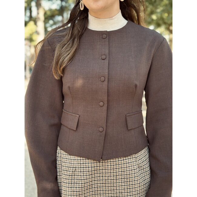 Jayna blazer brown