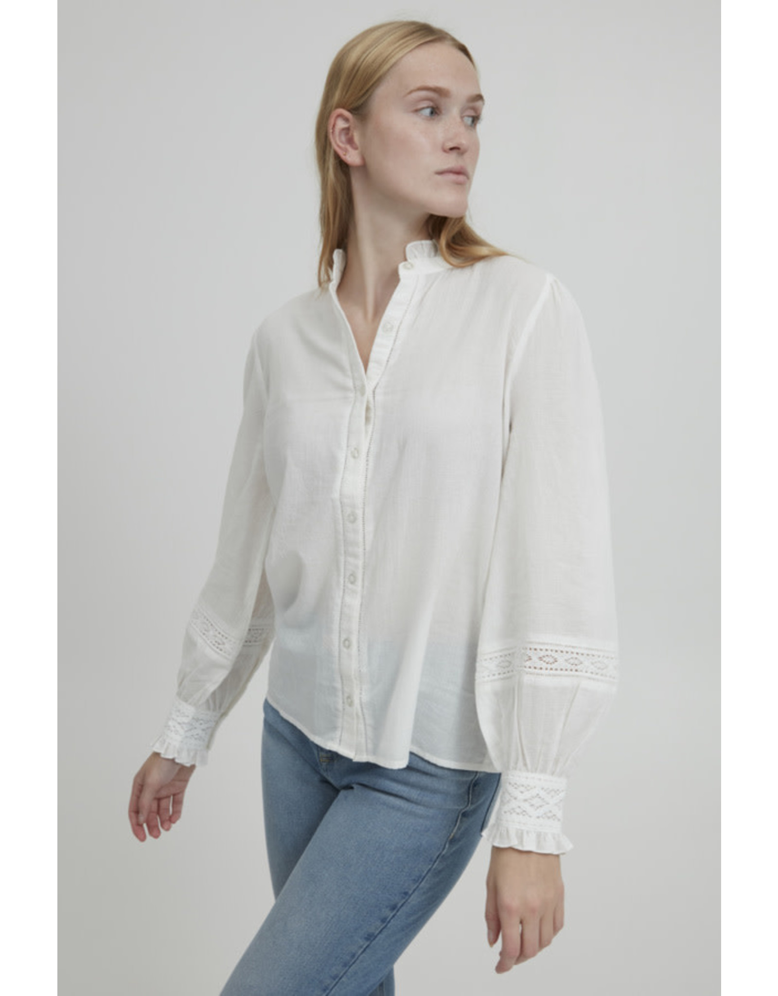 B.YOUNG Janina lace shirt - off white