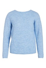 VILA Elli rev v-neck pullover knit - Bonnie blue