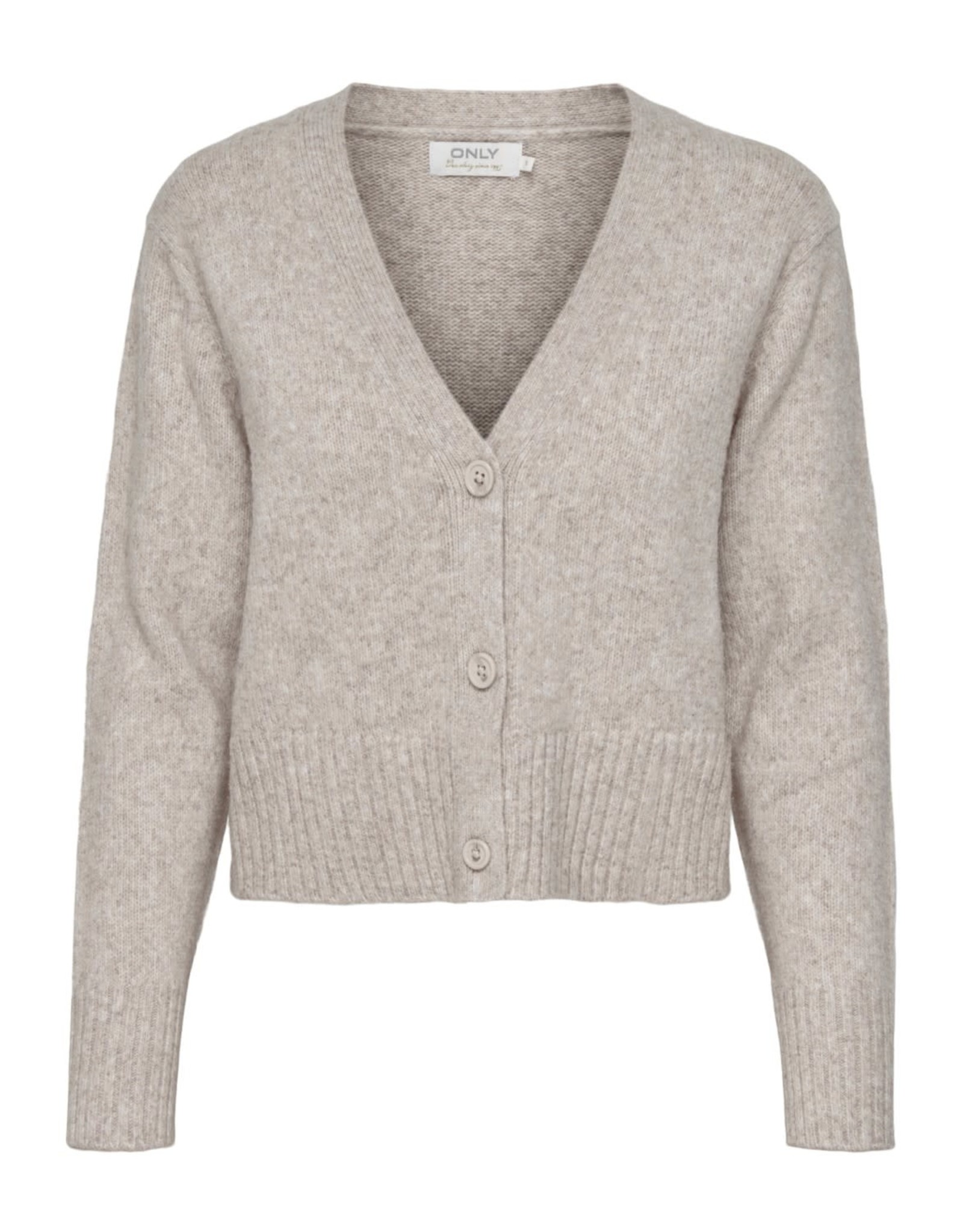 ONLY Macadamia button cardigan knit - Oatmeal melange