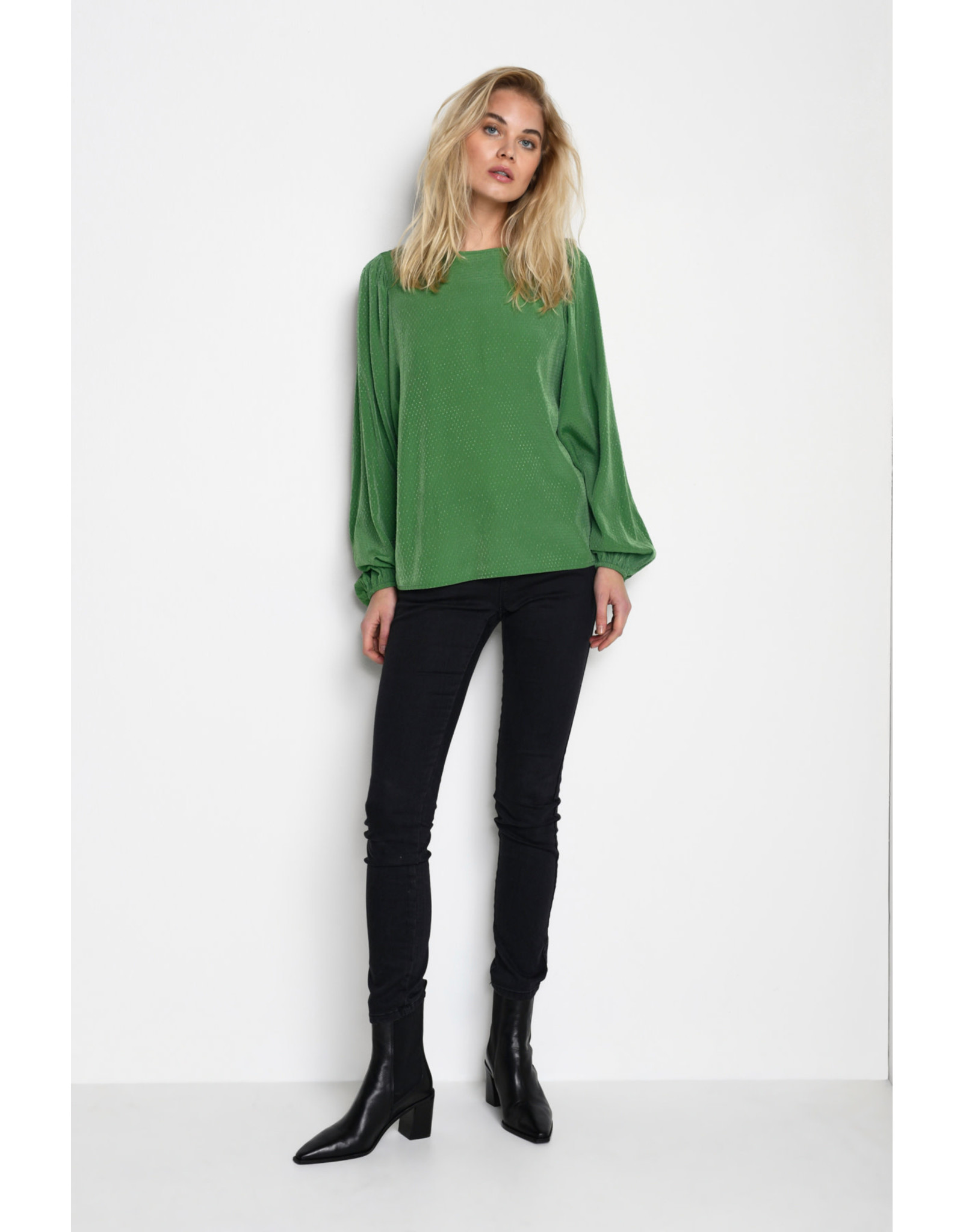 KAFFE Catia blouse - Artichoke green