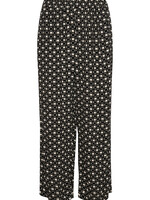 KAFFE Nilia amber culotte pants - Black chalk graphic print