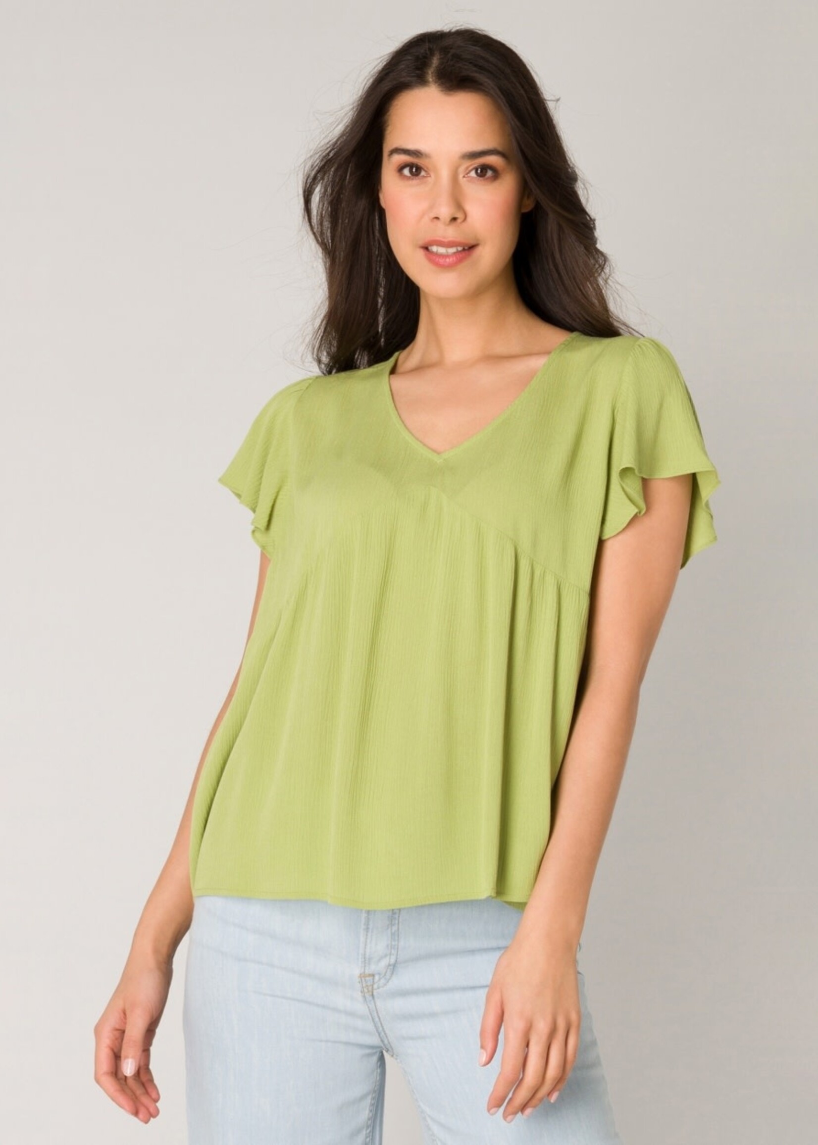 YEST Miruna blouse - Apple green