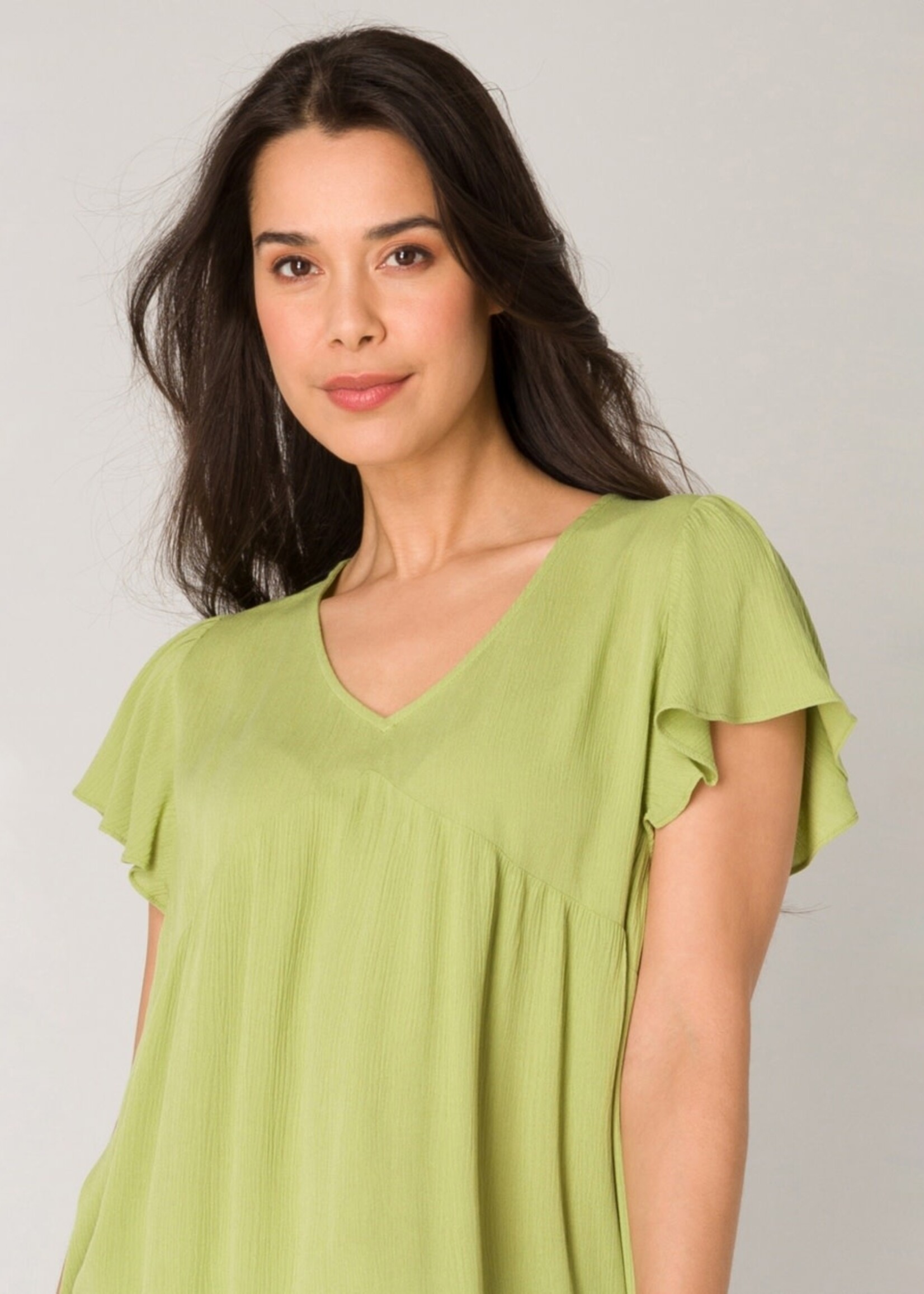 YEST Miruna blouse - Apple green