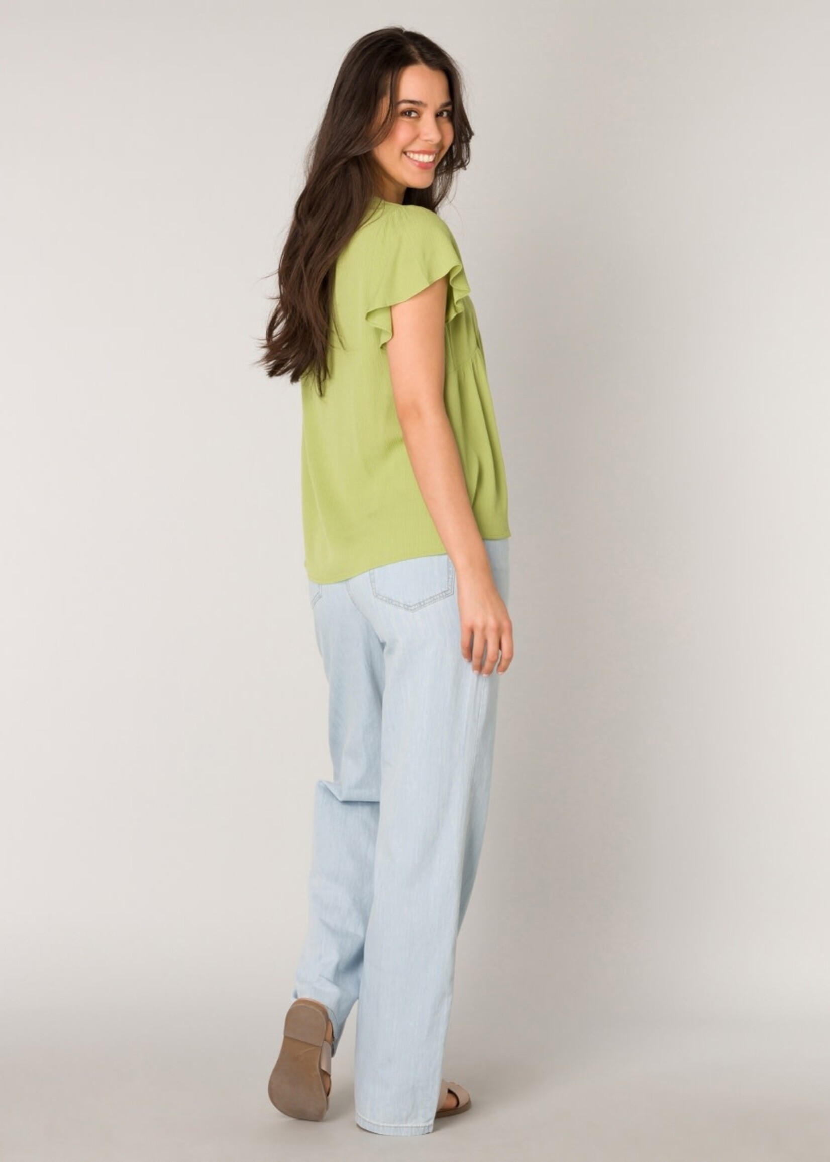 YEST Miruna blouse - Apple green