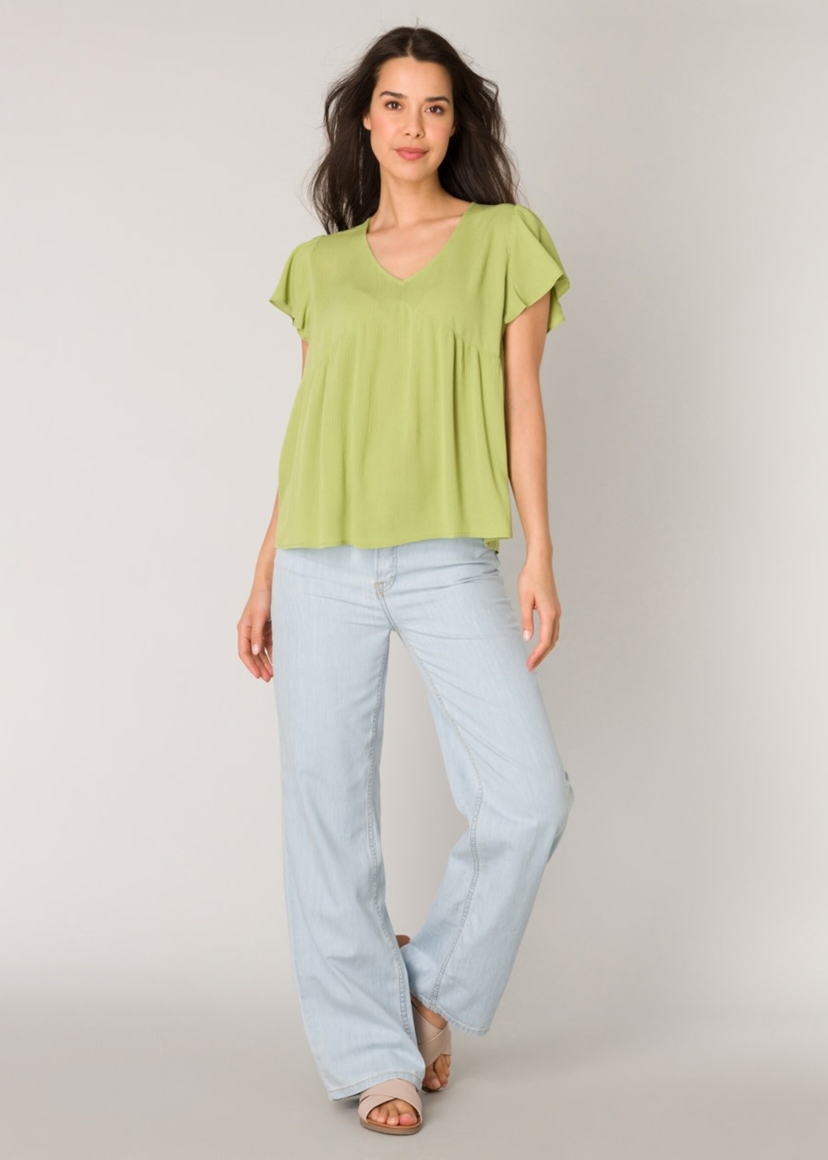 YEST Miruna blouse - Apple green