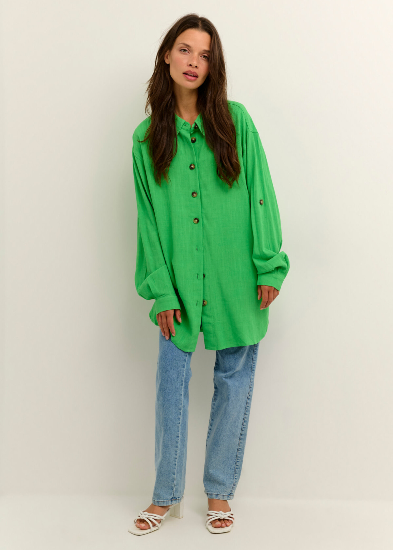 KAFFE Liny shirt - Poison green