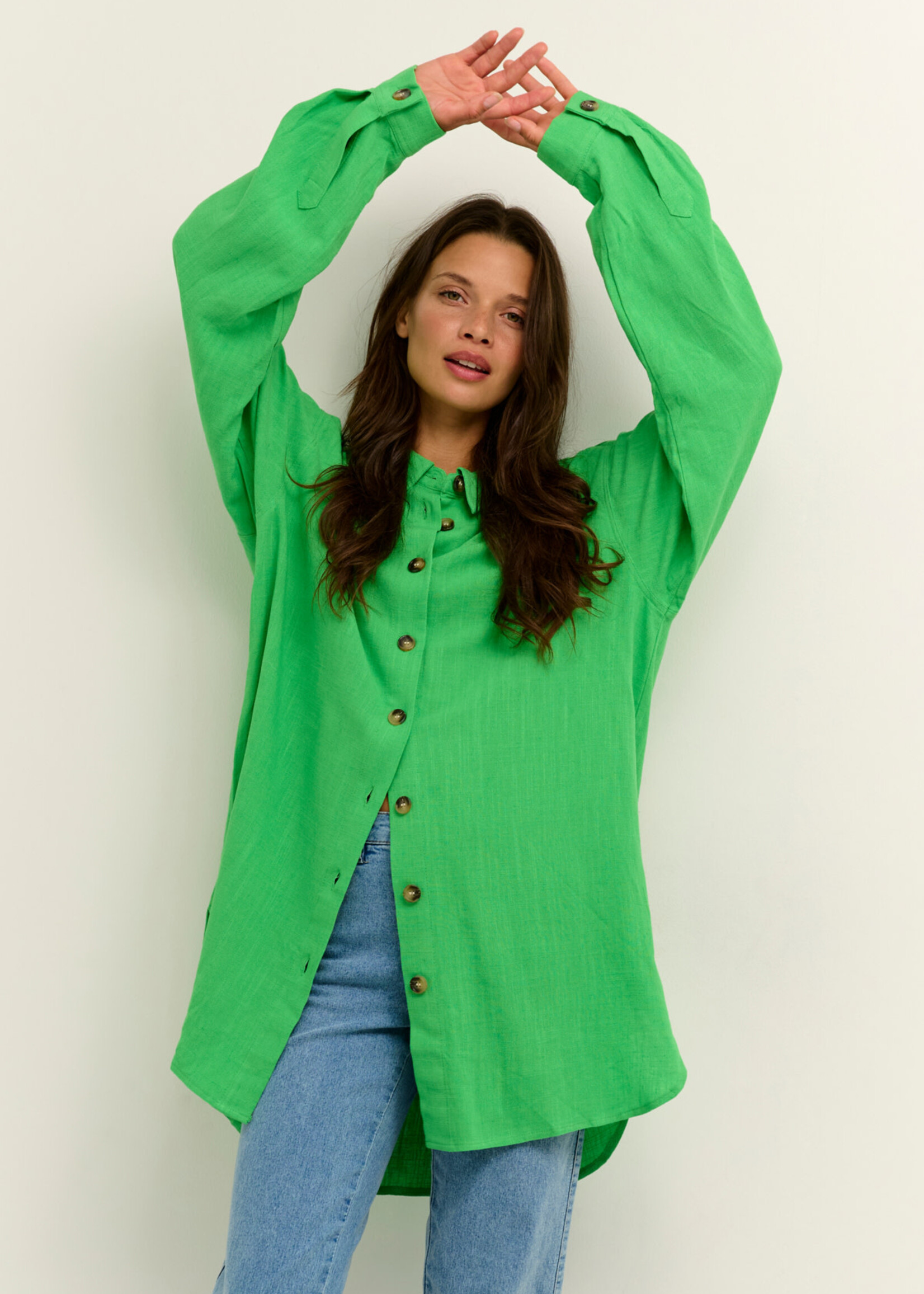 KAFFE Liny shirt - Poison green