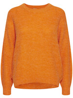 ICHI Novo knitted pullover - Orange pepper