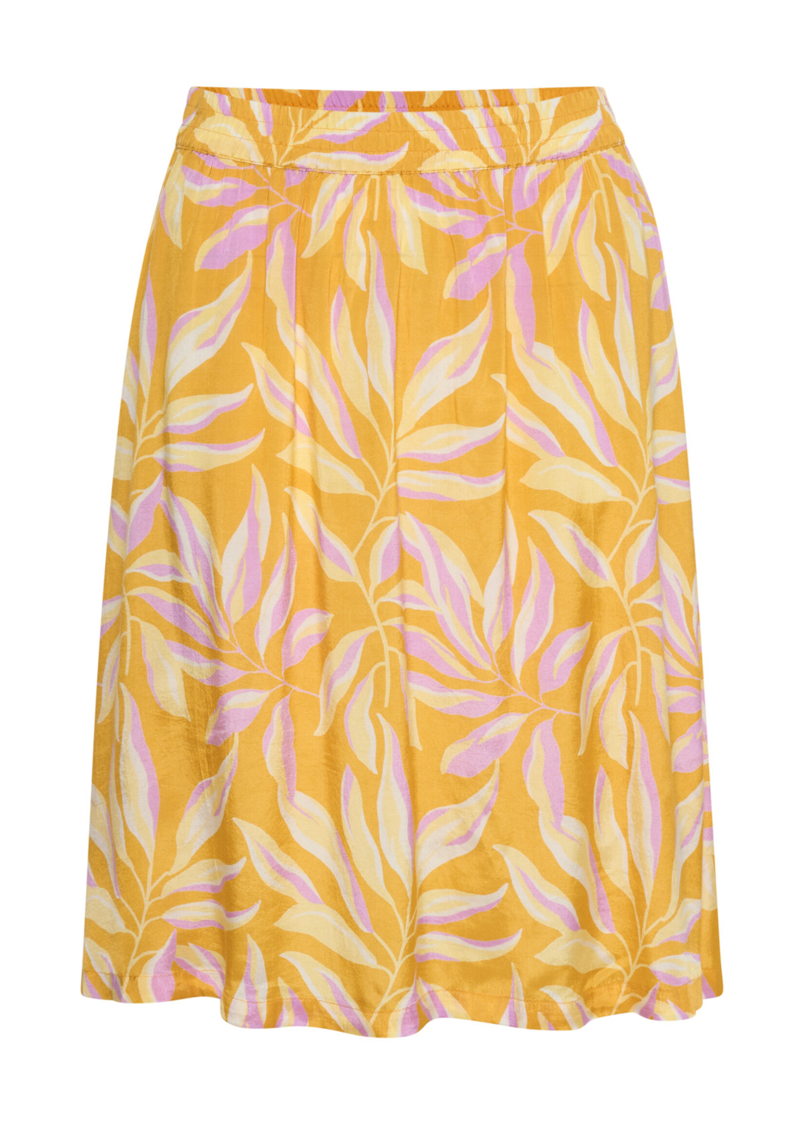 KAFFE Safir skirt - Yellow & lupine flower print
