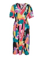 VILA Baila midi dress -  Cloud Dancer multi graphic