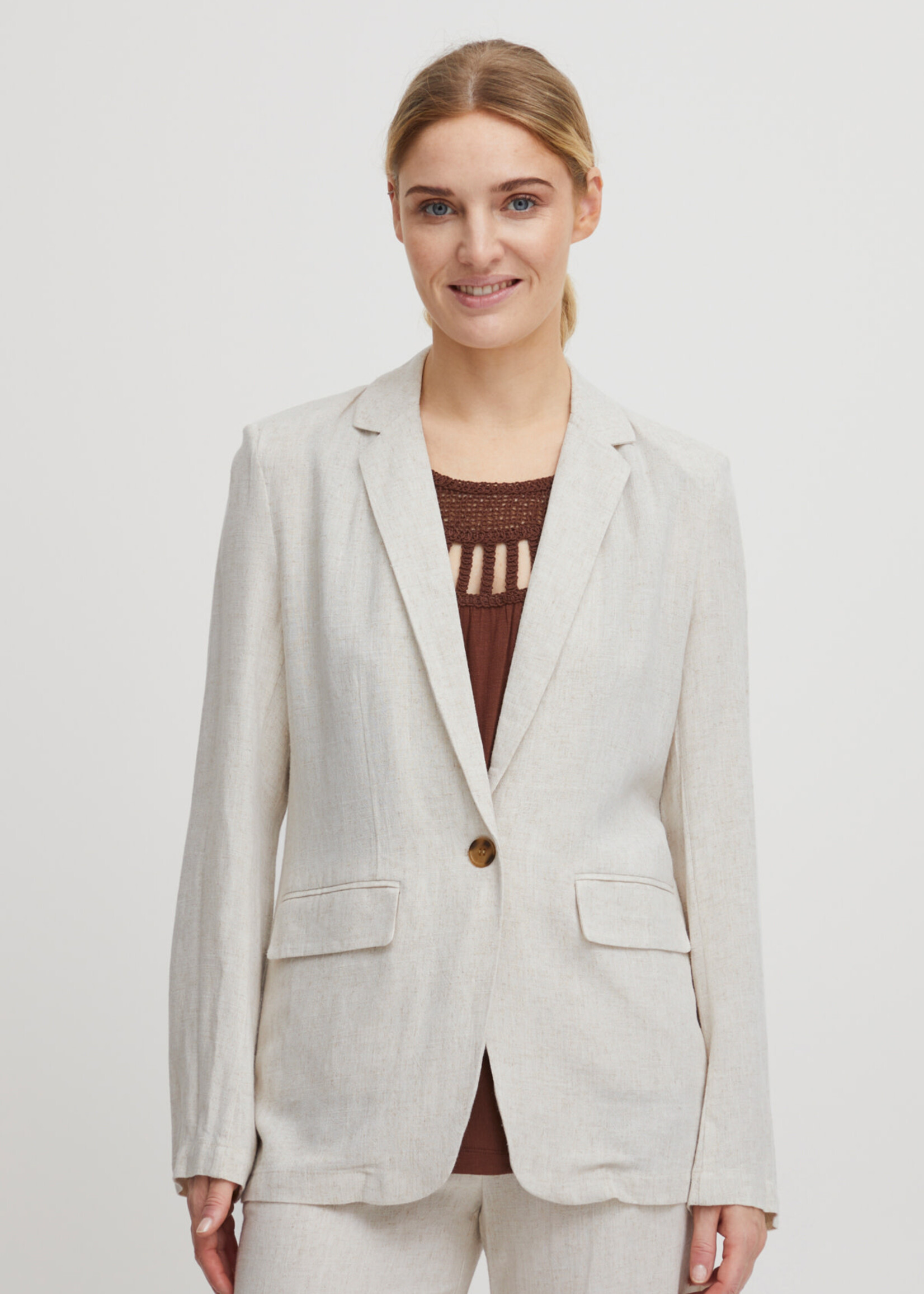 B.YOUNG Johanna blazer - Nature linen