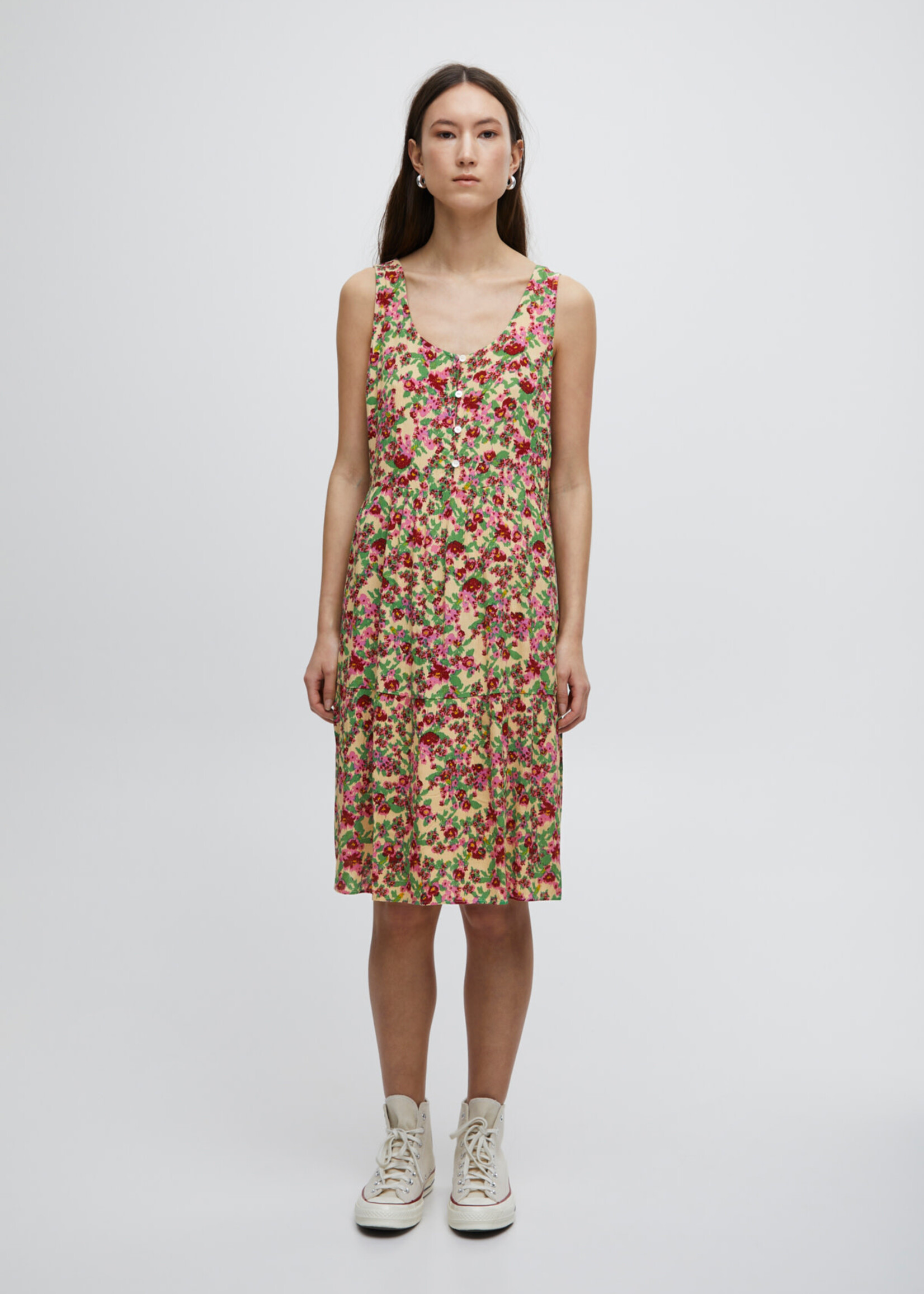 ICHI Marrakech aop dress - Structured flower mix