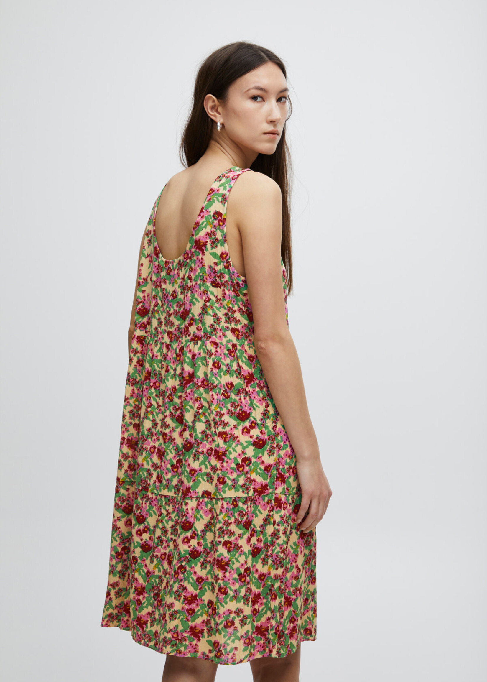 ICHI Marrakech aop dress - Structured flower mix