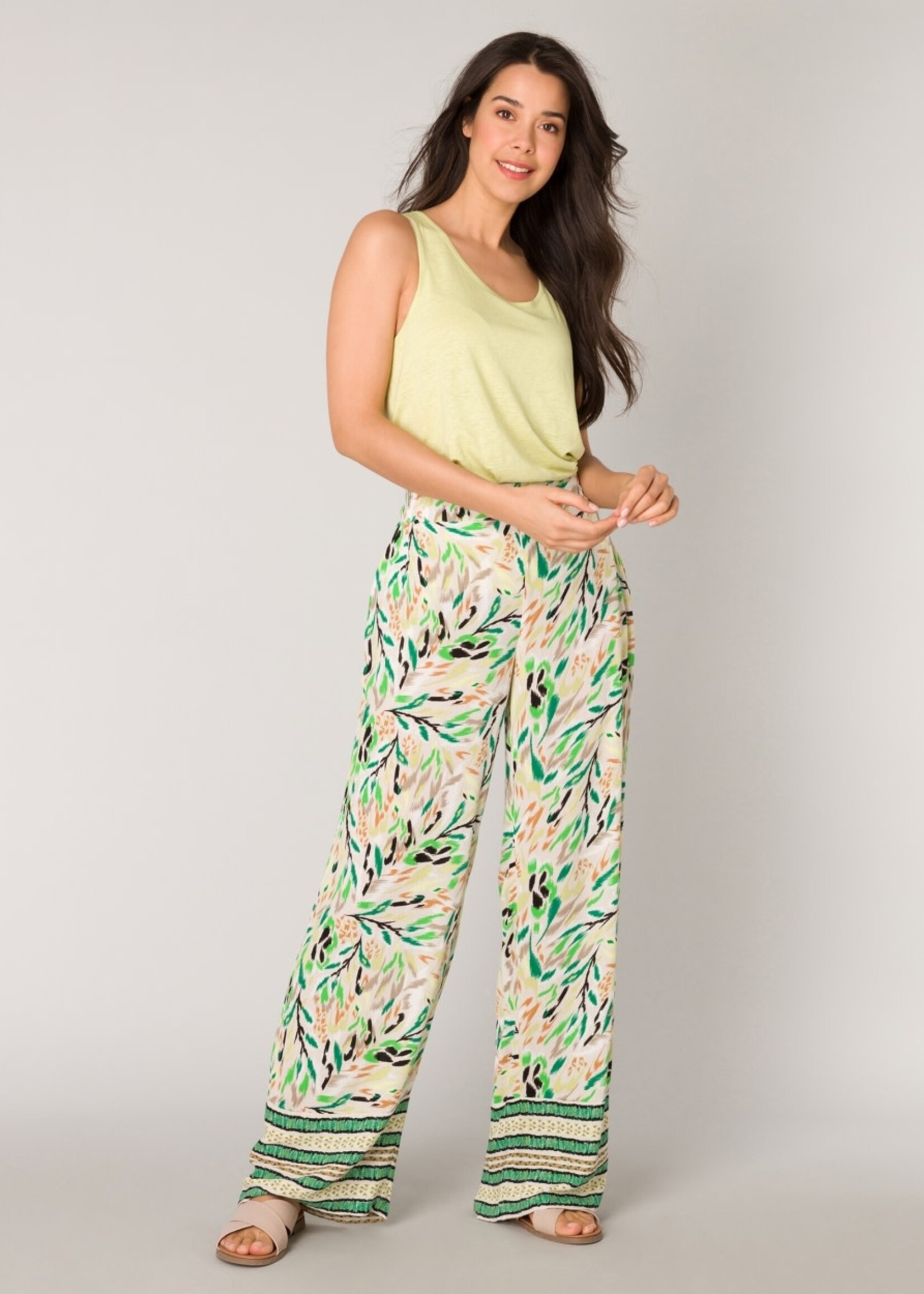 YEST Meggie pants - Apple green multi color