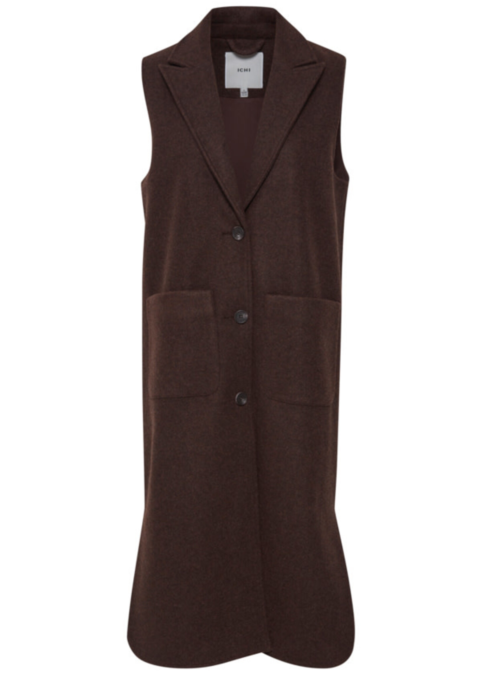 ICHI Enopa waistcoat - Coffee bean melange