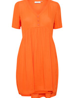 KAFFE Tara short dress - Vermillion orange