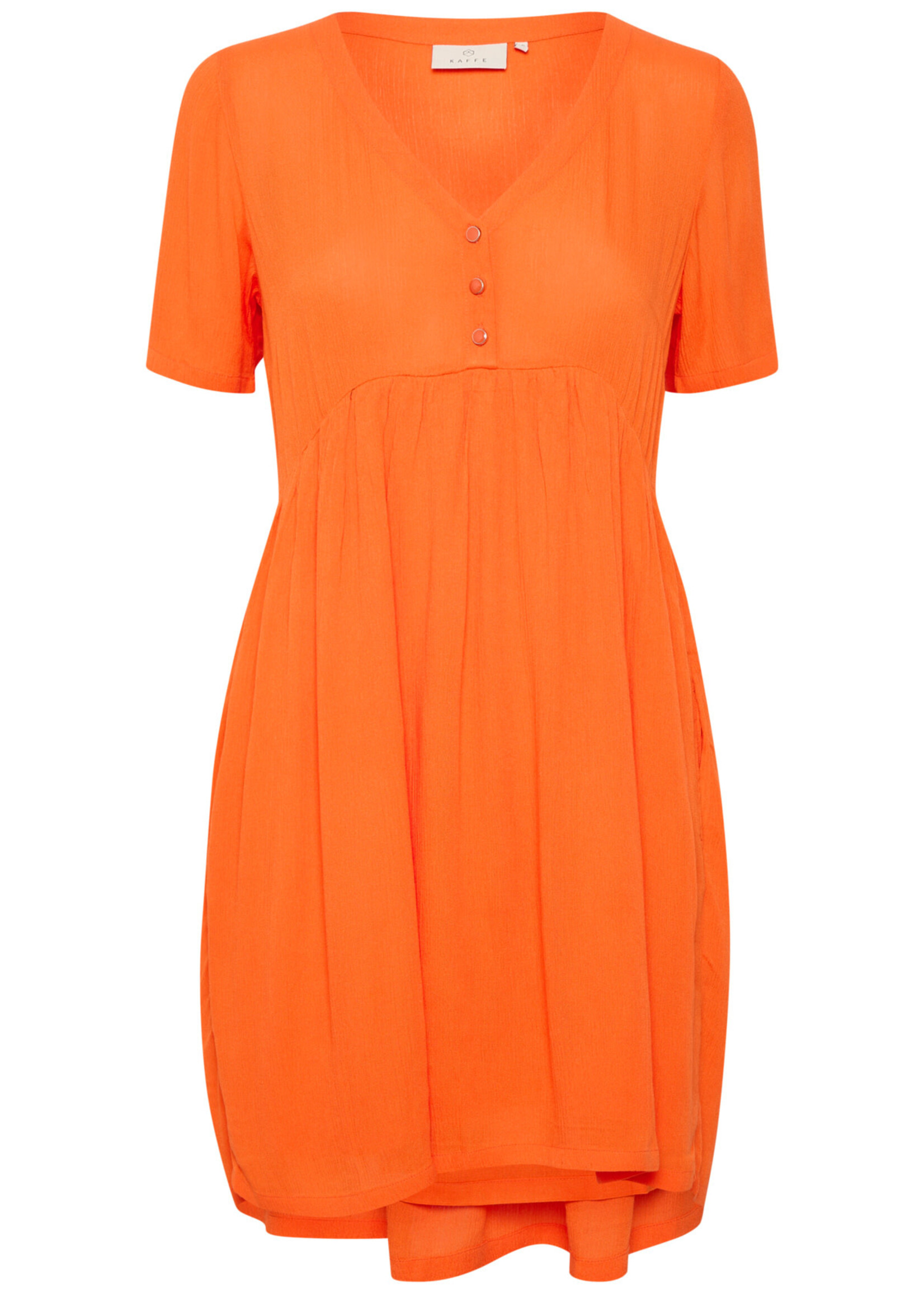 KAFFE Tara short dress - Vermillion orange