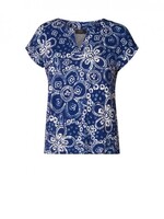 YEST Gozina top - Indigo blue multi color