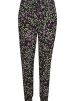 KAFFE Isolde amber pants - Black, green & purple flower