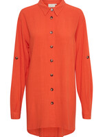 KAFFE Liny shirt - Vermillion orange