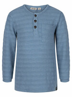 Longsleeve granddad structure - Mist blue