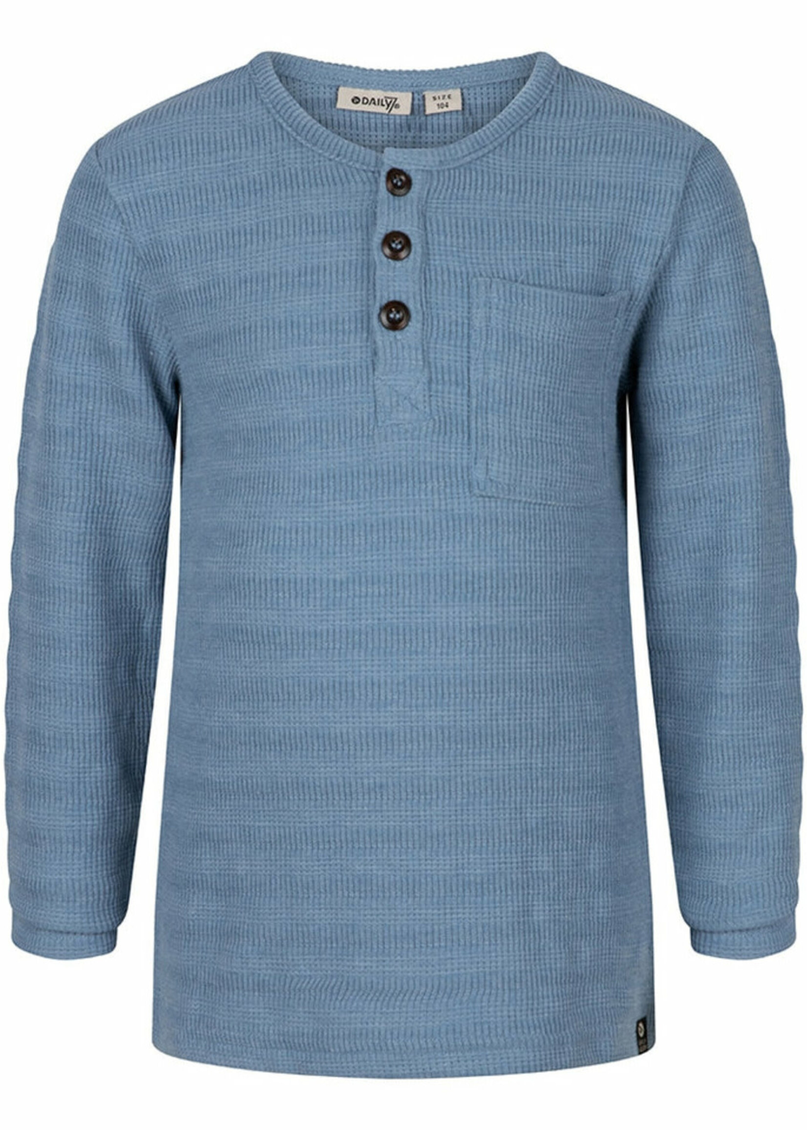 Longsleeve granddad structure - Mist blue