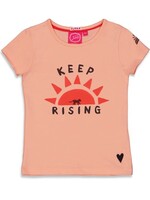 Papaya punch - t-shirt 'Keep rising' salmon