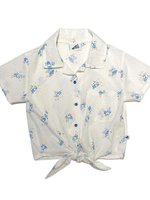 voile floral knot shirt