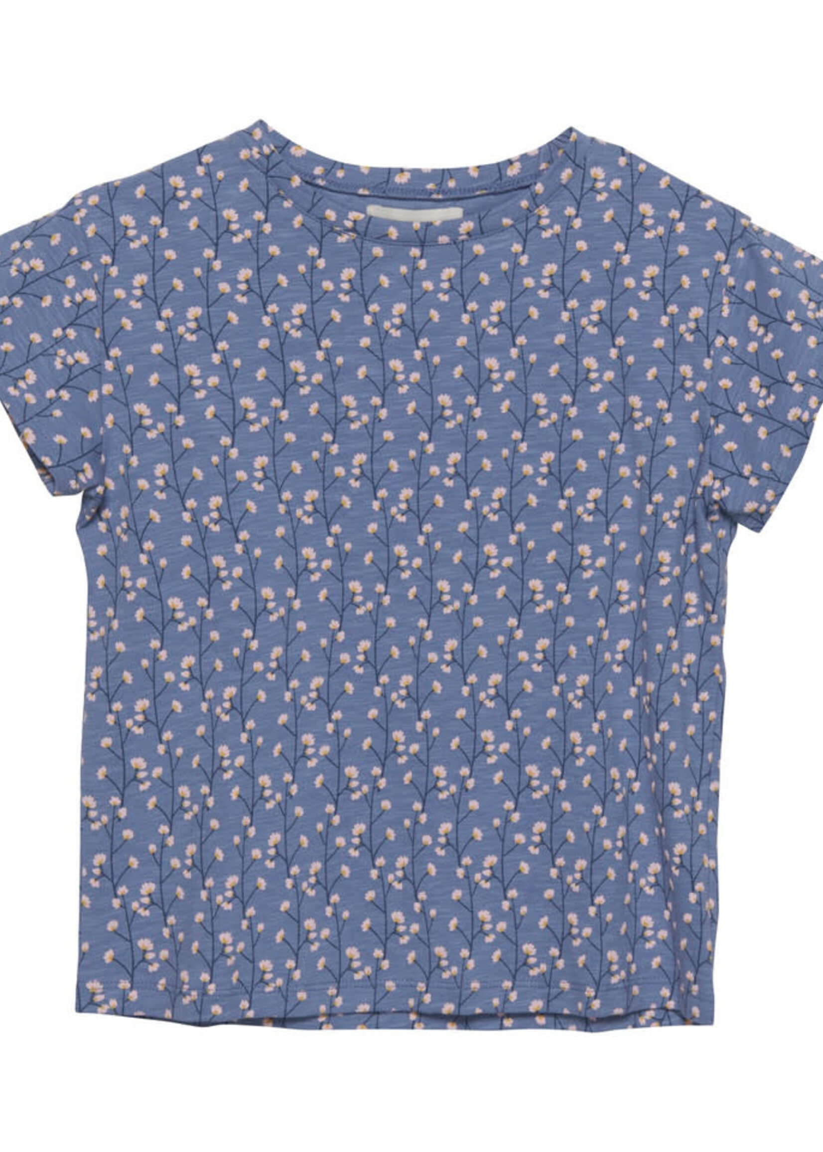 T-shirt jersey bloemen - Country blue