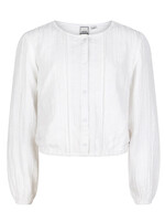 Cropped shirt longsleeve - White