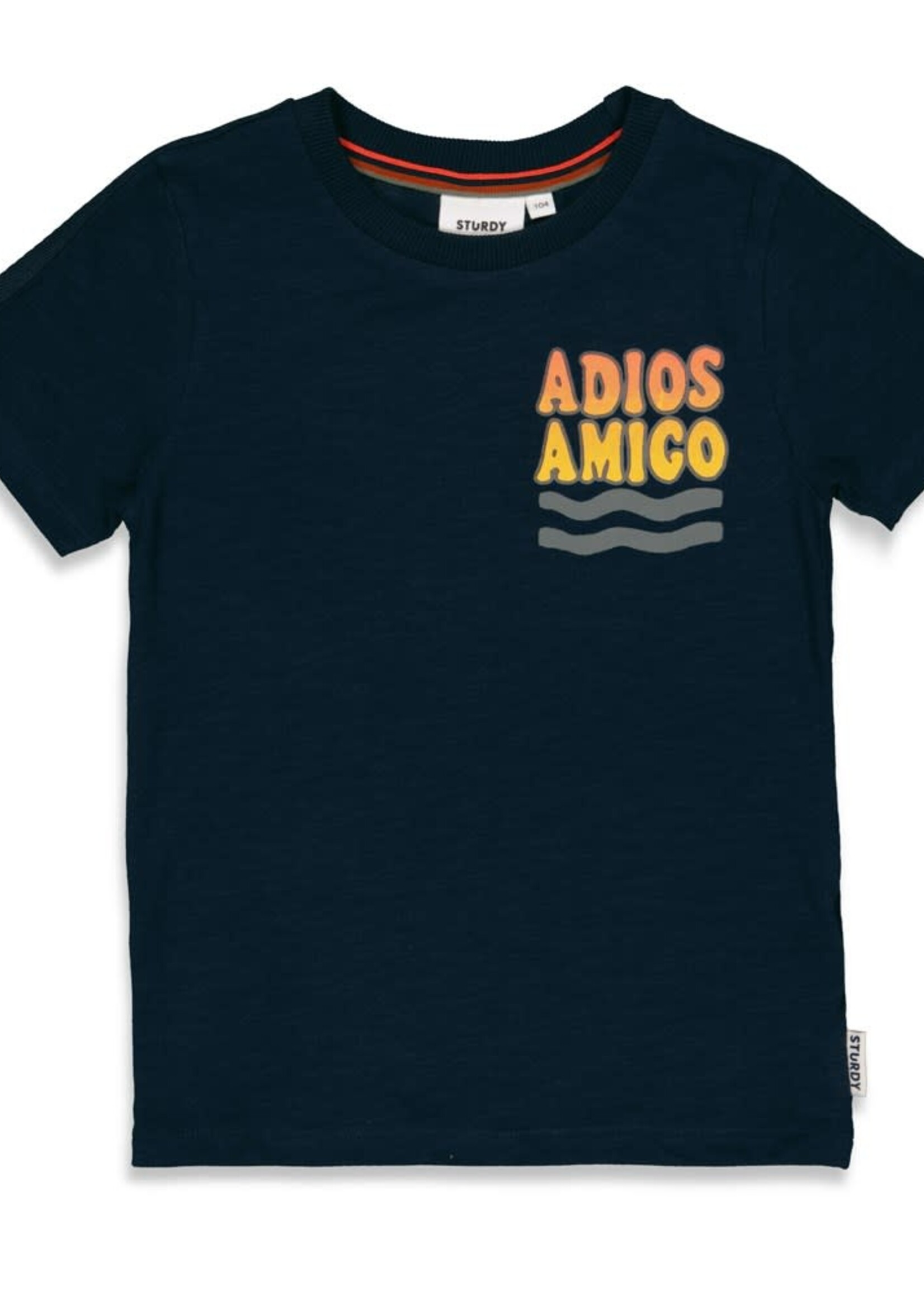 El Sol t-shirt 'Adios amigo' - Blauw