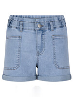 Paperbag denim shorts - Light denim