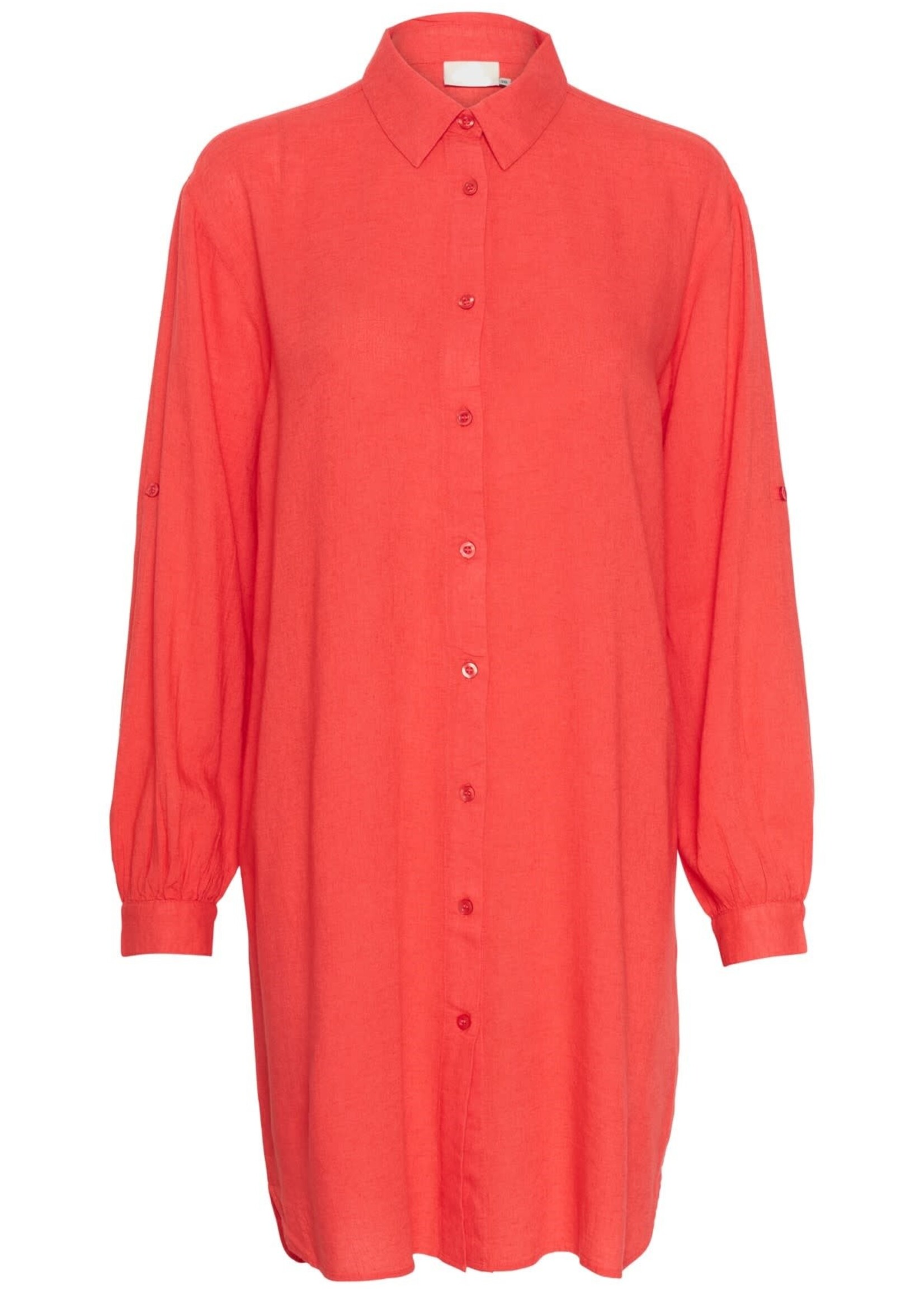 KAFFE Milia shirt dress - Cayenne